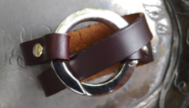 JUL - Round Ring Shawl Cuff-Espresso with Nickel