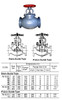 IMPA 751202 GLOBE VALVE F7471 10K 10K-65 JIS CAST STEEL 65 MM 270 MM 175 MM 140 MM 4 19 MM SCREW DOWN CHECK