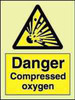 IMPA 337585 hazard sign - Danger compressed oxygen