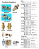 IMPA 330874 HOSE COUPLING GUILLEMIN BRASS 70 MM 70 MM