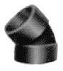 IMPA 731702 BEND 45degr STEEL 3000psi-NPT 1/4"