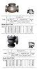IMPA 751311 LIFT CHECK VALVE F7358 5K 5K-50 JIS CAST IRON 50 MM 210 MM 130 MM 105 MM 4 15 MM