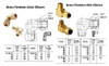 IMPA 734091 MALE ELBOW BRASS  WITH CUTTING RING 1/2"BSP x15mm