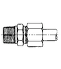 IMPA 733132 Male stud coupling FE/ZN 28MM 1"BSPP 160BAR
