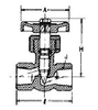 IMPA 752154 NEEDLE VALVE PN50 BRASS DIN 1/2" BSP FEMALE