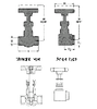 IMPA 756205 NEEDLE VALVE PN50 BRASS DIN 3/4" BSP FEMALE