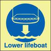 IMPA 335103 Photoluminescent IMO symbol - Lower lifeboat