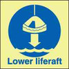 IMPA 335104 Photoluminescent IMO symbol - Lower liferaft