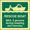 IMPA 334128 Photoluminescent IMO symbol - Rescue Boat max. 2 persons