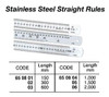 IMPA 650805 RULE STRAIGHT STAINLESS STEEL 1500MM