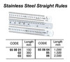 IMPA 650803 RULE STRAIGHT STAINLESS STEEL 600MM