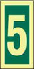 IMPA 334205 Self adhesive photoluminescent sign - Number 5