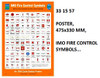 IMPA 331557 Self adhesive poster - IMO (654) fire control symbols