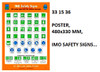 IMPA 331536 Self adhesive poster - IMO safety signs