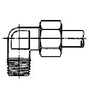 IMPA 733207 Steel hydraulic angle male connector,    10x3/8