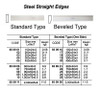 IMPA 650920 STRAIGHT EDGE BEVELED TYPE STEEL 500x40x5mm GERMAN