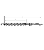 IMPA 630461 TWIST DRILL HSS 20,0x385mm LONG-MORSE TAPER SHANK No.2