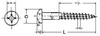 IMPA 694601 WOOD SCREW COUNTERSUNK HEAD 4,0x30mm DIN 97-BRASS