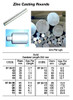 IMPA 673410 Zinc Casting Round bar L= 300 MM,  65