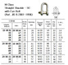 IMPA 233813 CHAIN SHACKLE SCREW PIN 42x48x66mm - 10 ton + cert.