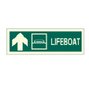 IMPA 334300 Direction sign (PV) - Lifeboat arrow left up