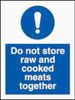 IMPA 335767 Galley sign - Don't store raw & cooked tog.