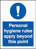 IMPA 335768 Galley sign - Personal hygiene rules beyond this point