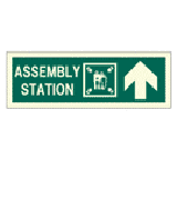 IMPA 334321 Direction sign (PV) - Assembly station arrow right up