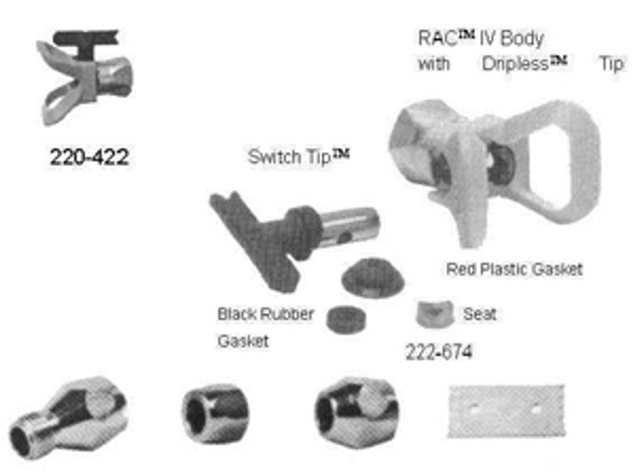 IMPA 270138 Graco, Airless Paint Spray Reverse -A -Clean switch tip, RAC 5, model 286-411 Graco