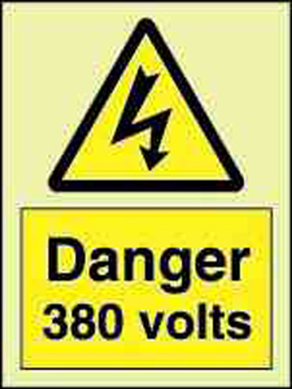 IMPA 337615 hazard sign - Symbol danger 380V