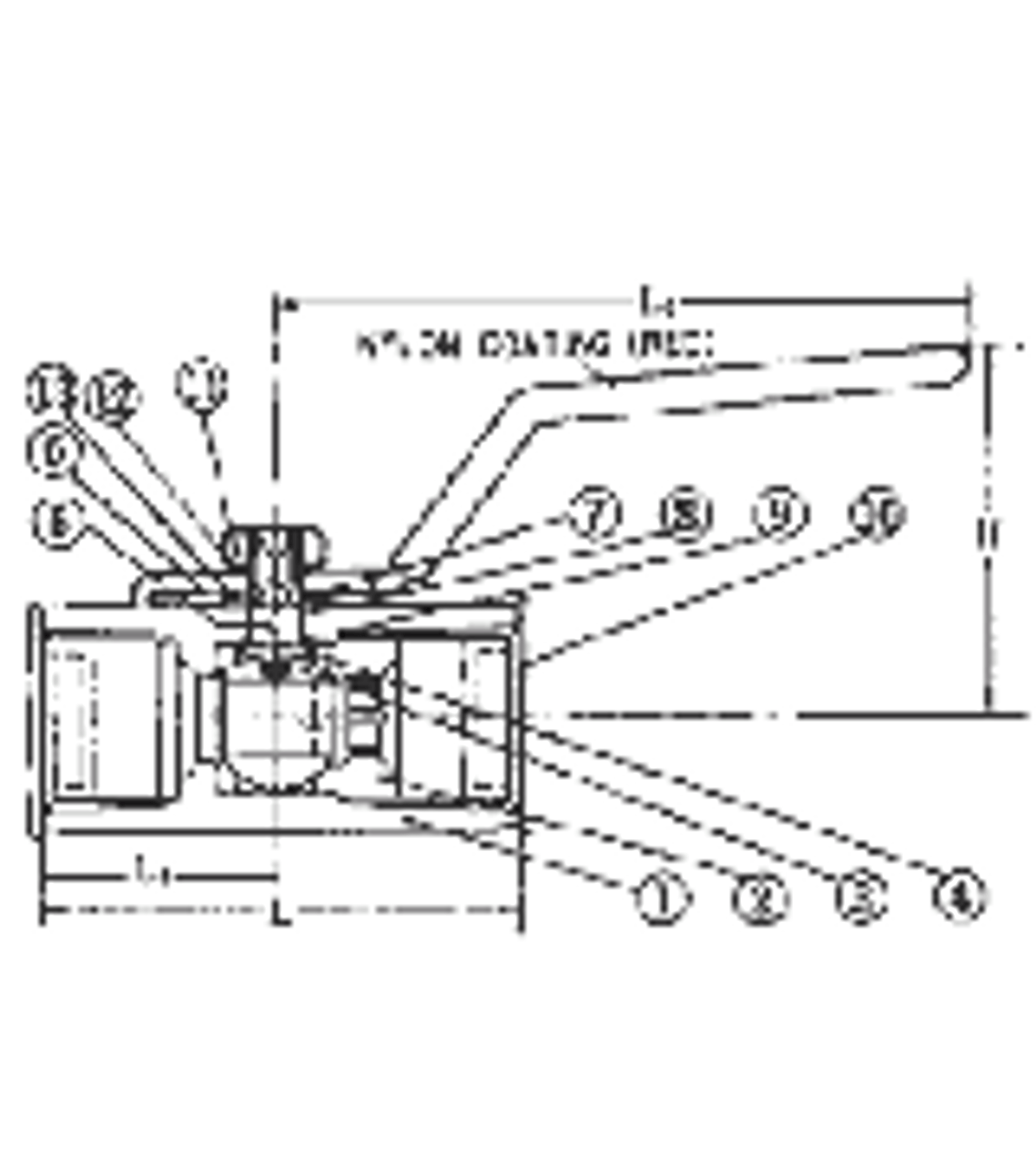 IMPA 752415 BALL VALVE SS 304 BSP FEMALE 1" 64 BAR REDUCED BORE