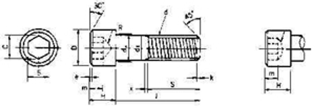 IMPA 690501 HEX.SOCKET HEAD CAP SCREW M20x70 DIN 912-ST.STEEL A2