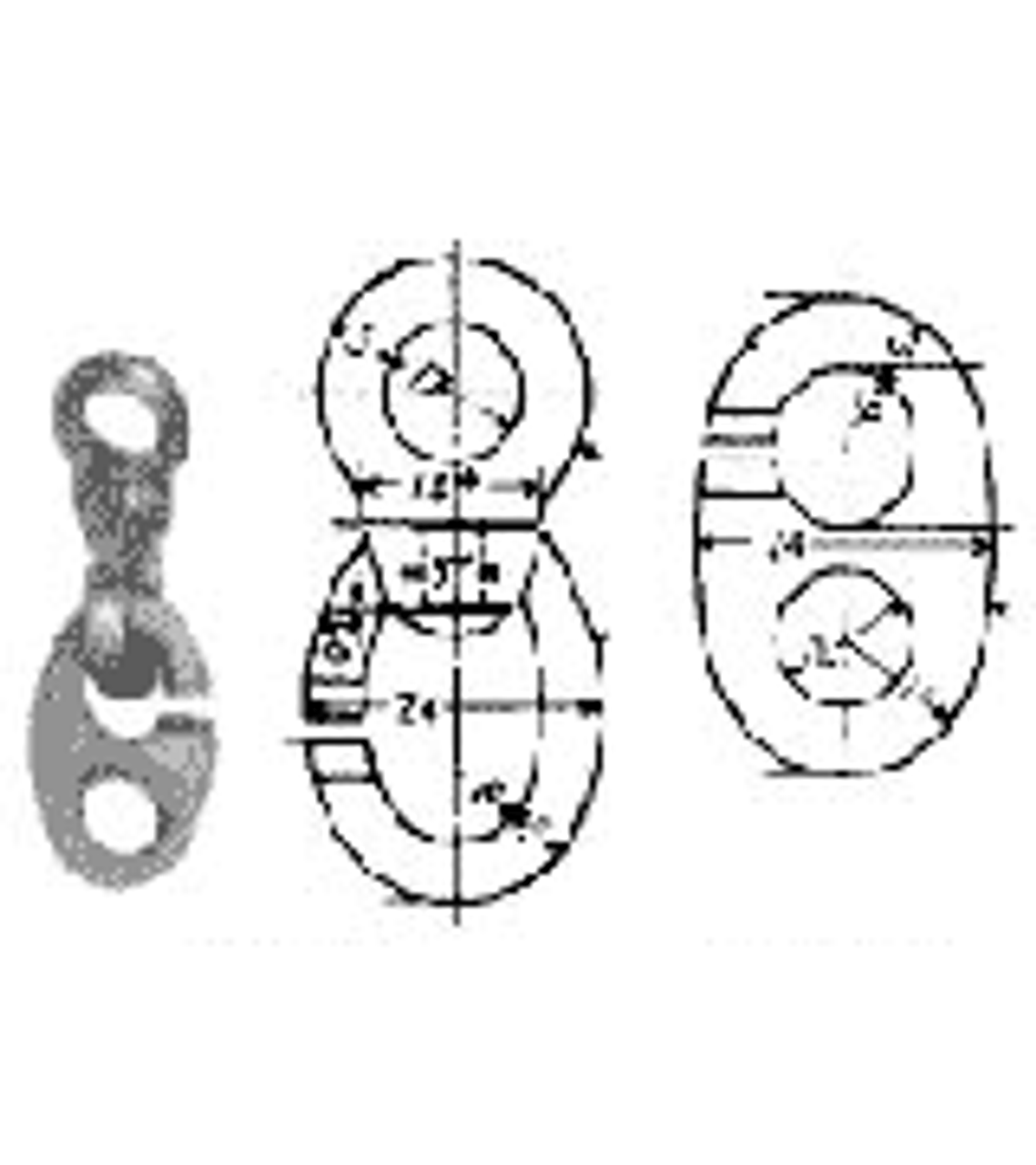 IMPA 371582 INGLEFIELD CLIP BRASS 50mm COMPLETE UPPER/LOWER