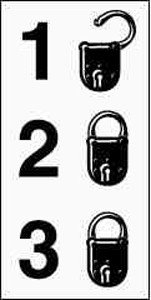 IMPA 332892 ISPS code sign - Doorlock security level 1xopen