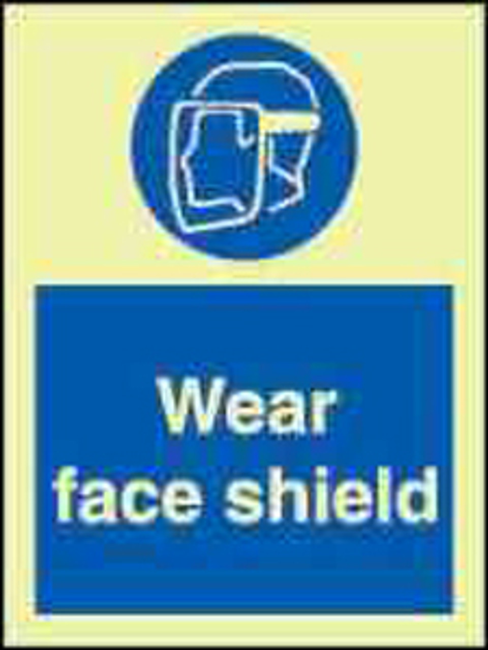 IMPA 335716 Mandatory sign - Wear Faceshield 20x15 cm