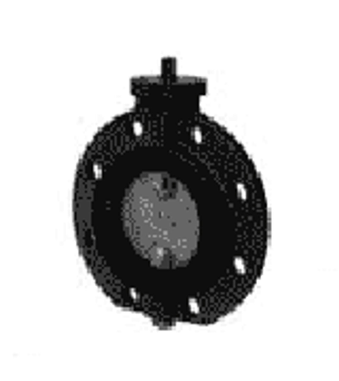 IMPA 756350 Monoflange Butterfly Valve - Ductile Iron - Bronze Disc - NBR Seat - DIN PN10/16 - short serie - gear operated 150