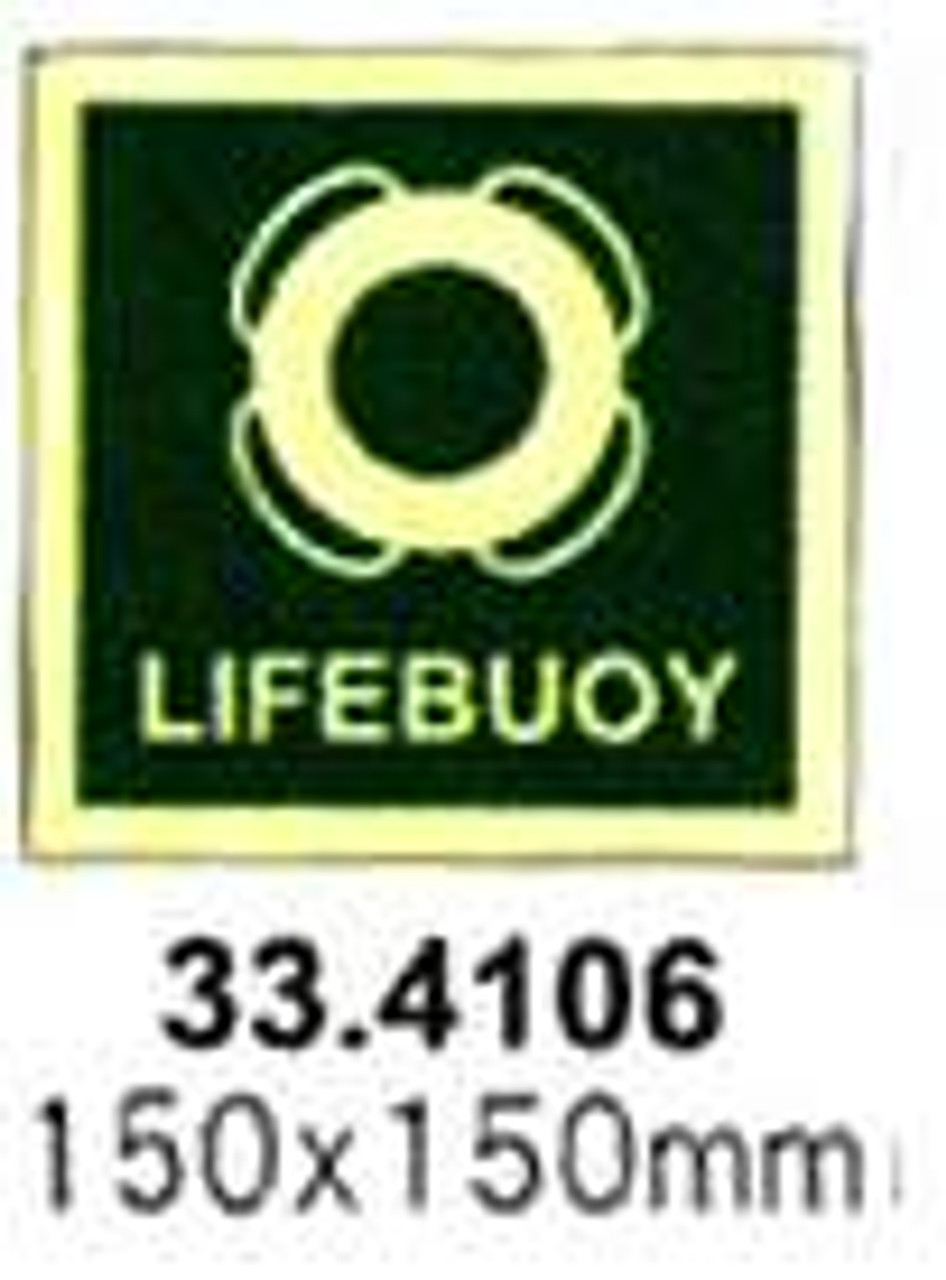 IMPA 334106 Photoluminescent IMO symbol - Lifebuoy