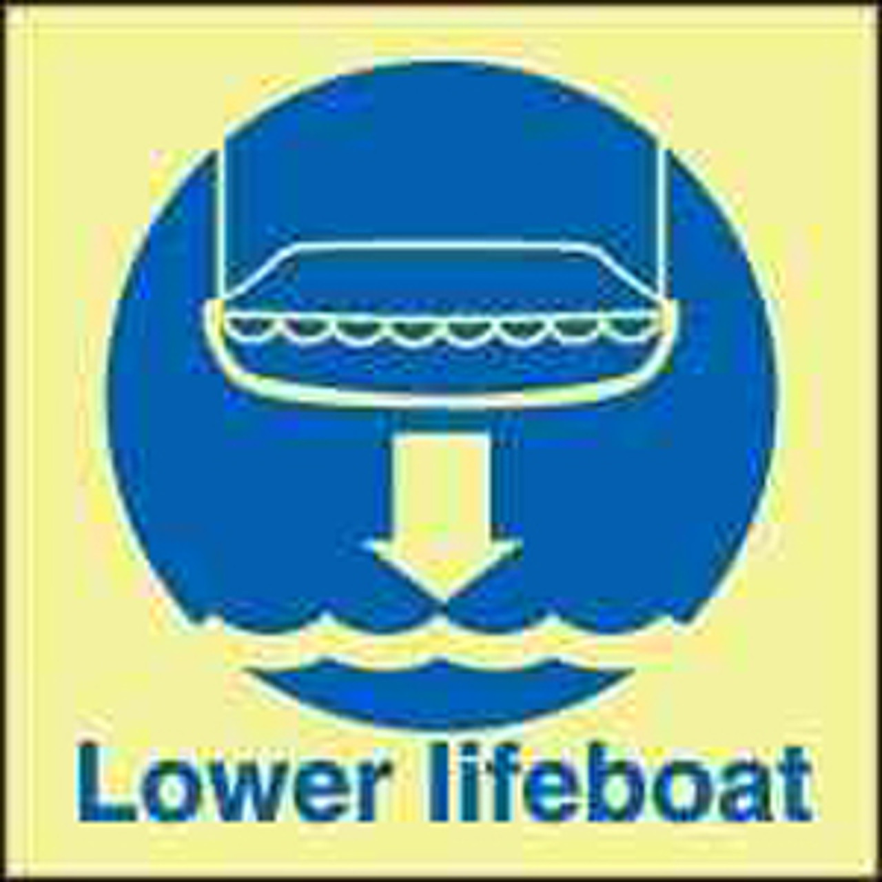 IMPA 335103 Photoluminescent IMO symbol - Lower lifeboat