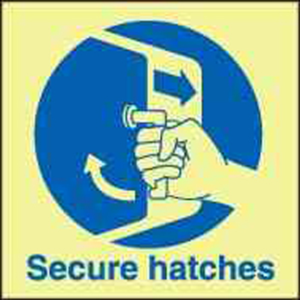 IMPA 335101 Photoluminescent IMO symbol - Secure hatches