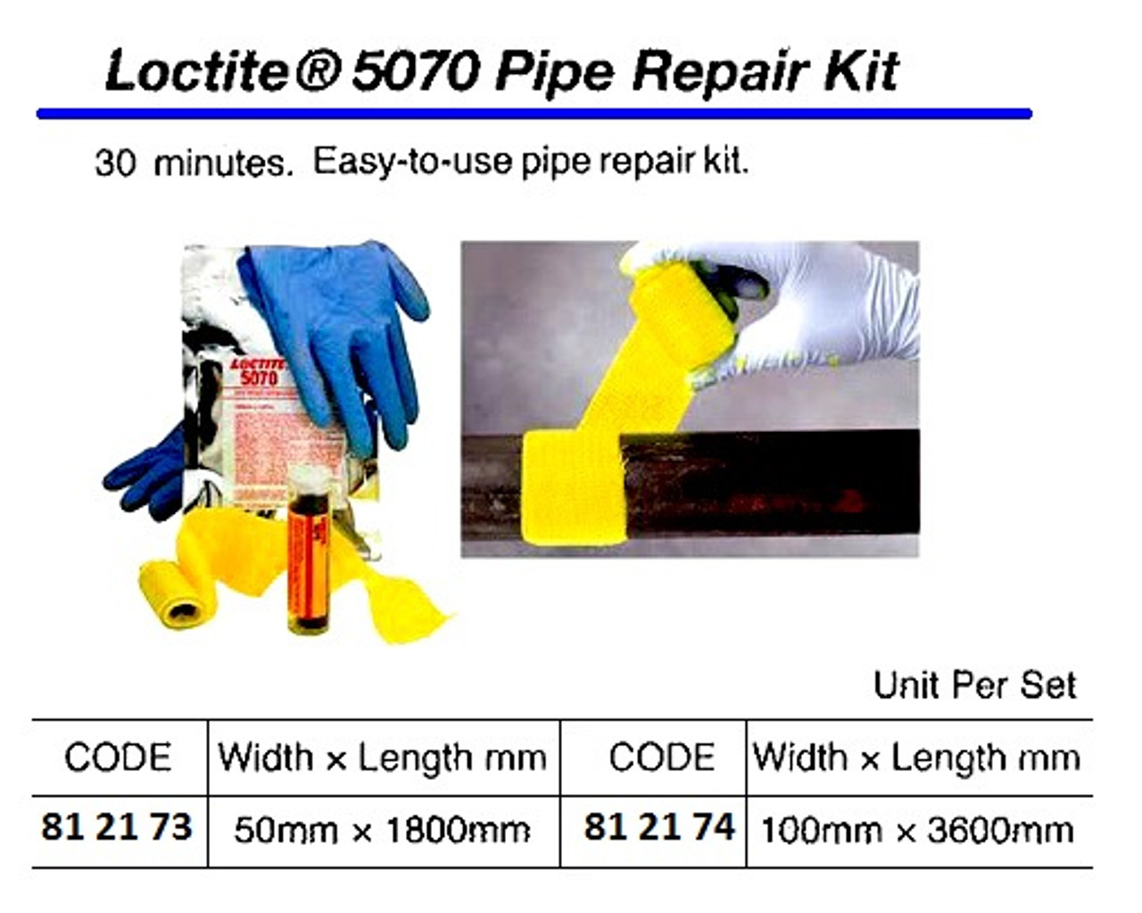 IMPA 812174 PIPE REPAIR TAPE 4" X 15 FT (10CM X 4,5 MTR) T-ISS