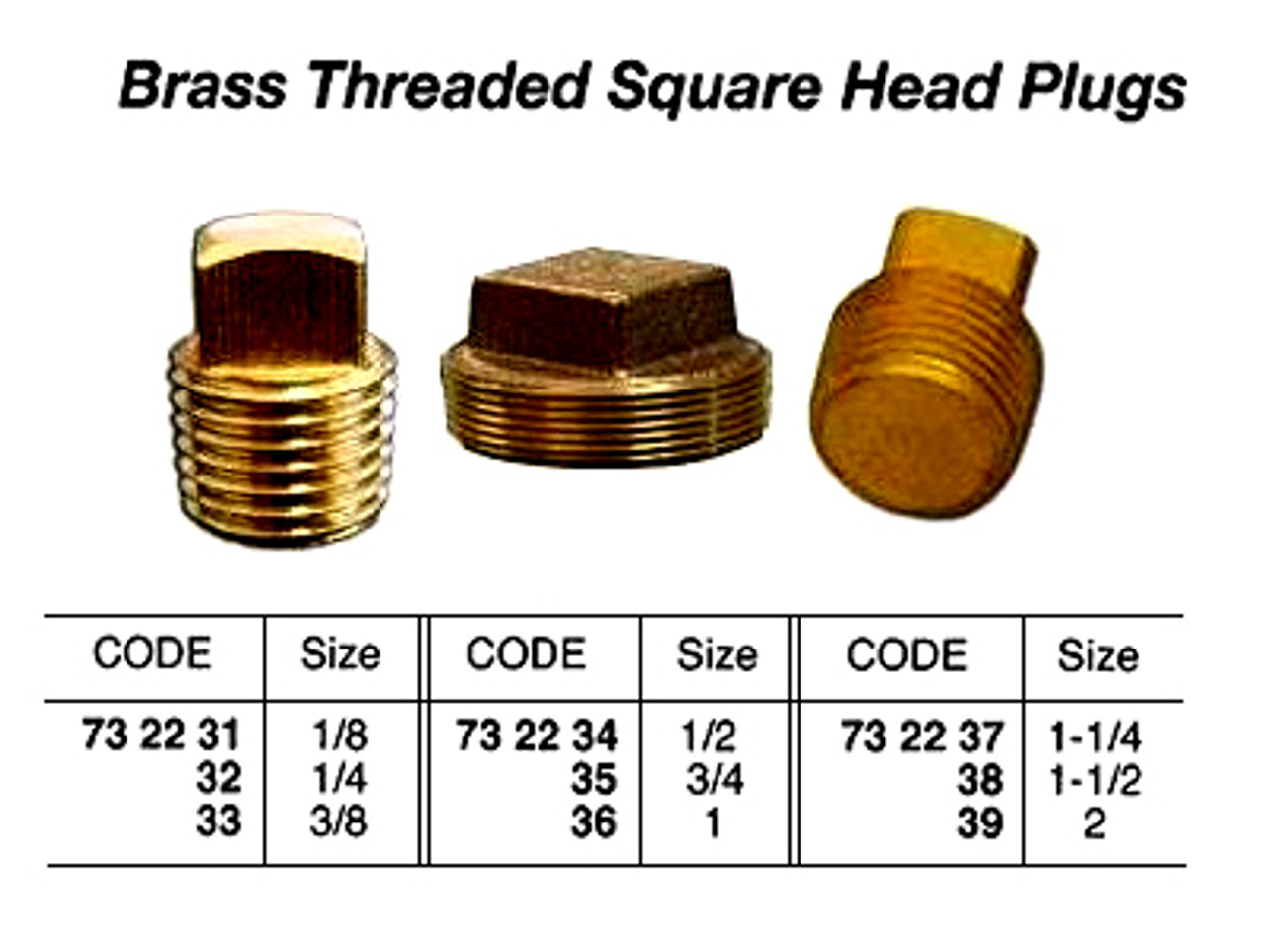 IMPA 732232 PLUG 1/4" BSP MALE BRASS