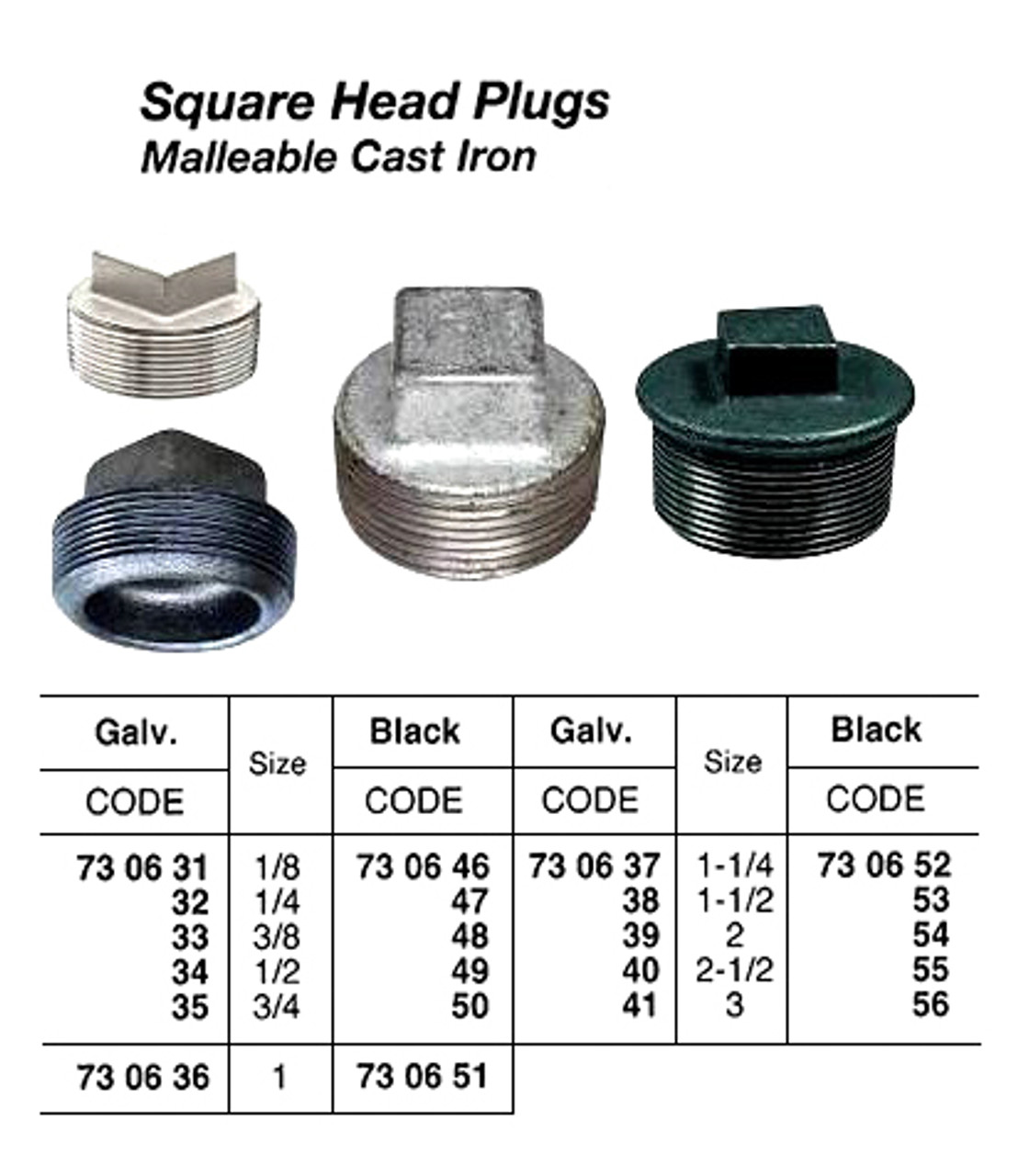 IMPA 730632 PLUG 290 GALV. BSP 1/4