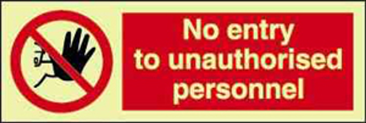 IMPA 338544 Prohibition sign - No entry unauthorised personnel