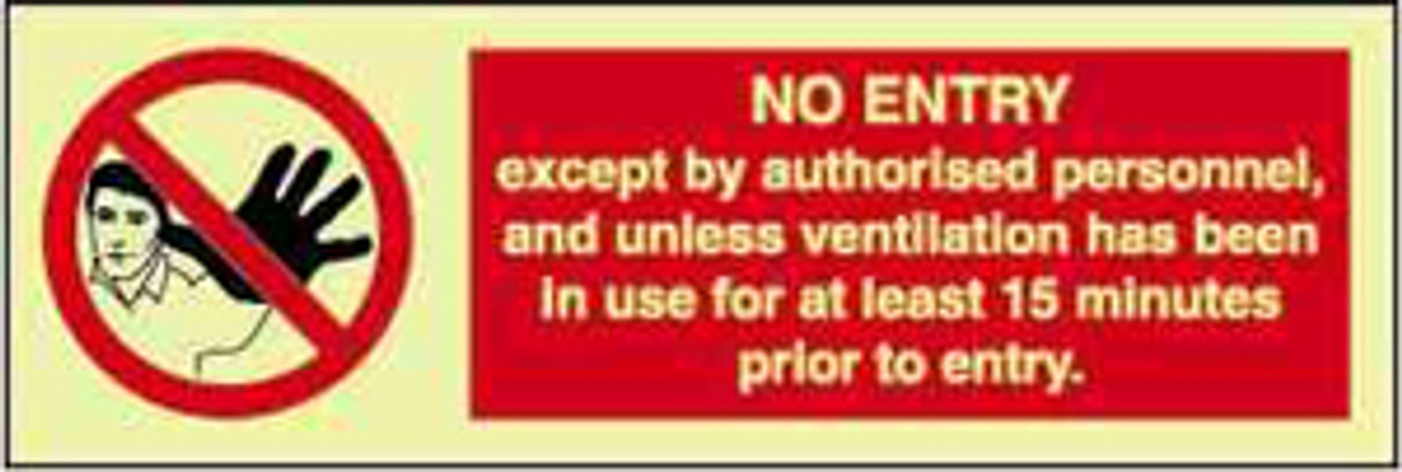 IMPA 338547 Prohibition sign - No entry ventilation in use