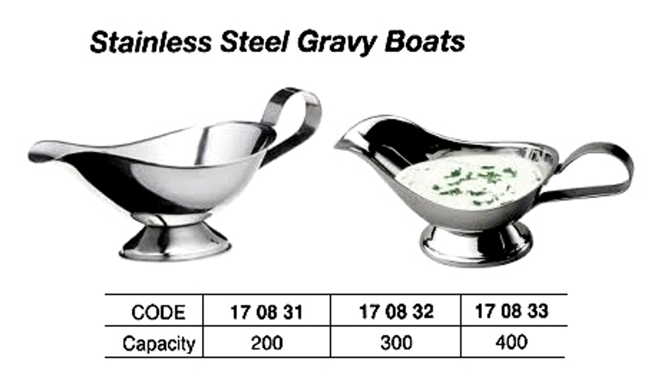 IMPA 170832 SAUCE BOAT OVAL STAINLESS STEEL