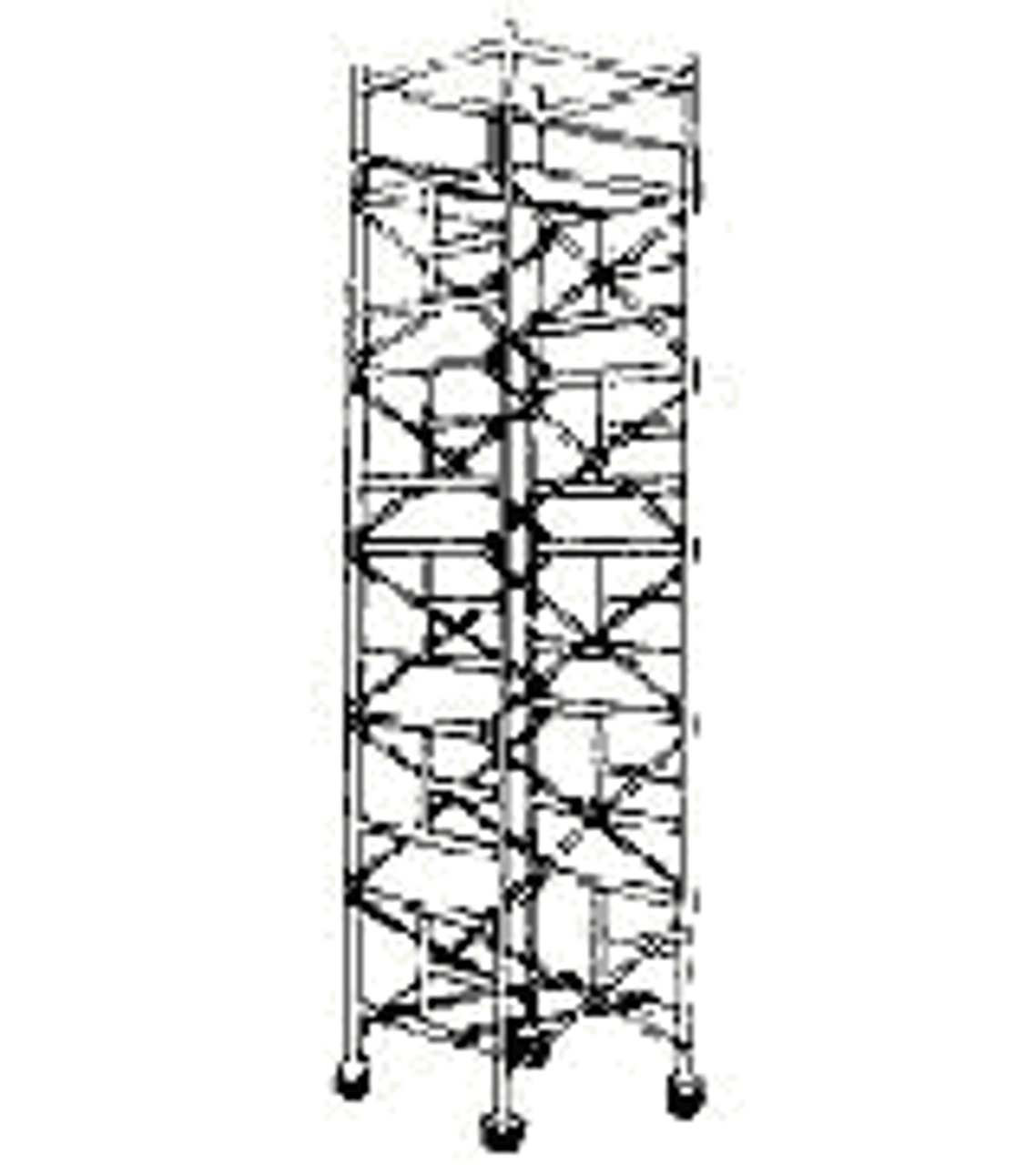 IMPA 232103 Scaffolding alu. 200 x 72,5 x 755 cm