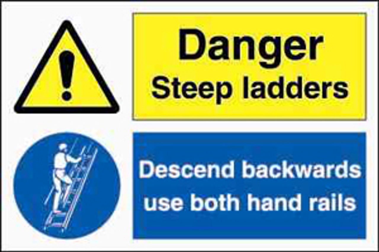 IMPA 333116 Self adhesive comb.signage - Steep ladders
