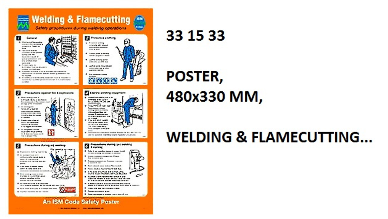 IMPA 331533 Self adhesive poster - Welding & flamecutting