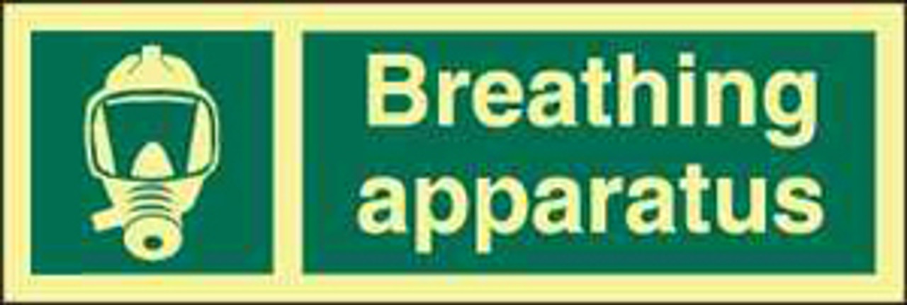 IMPA 334182 Self adhesive safety sign - Sign Breathing apparatus