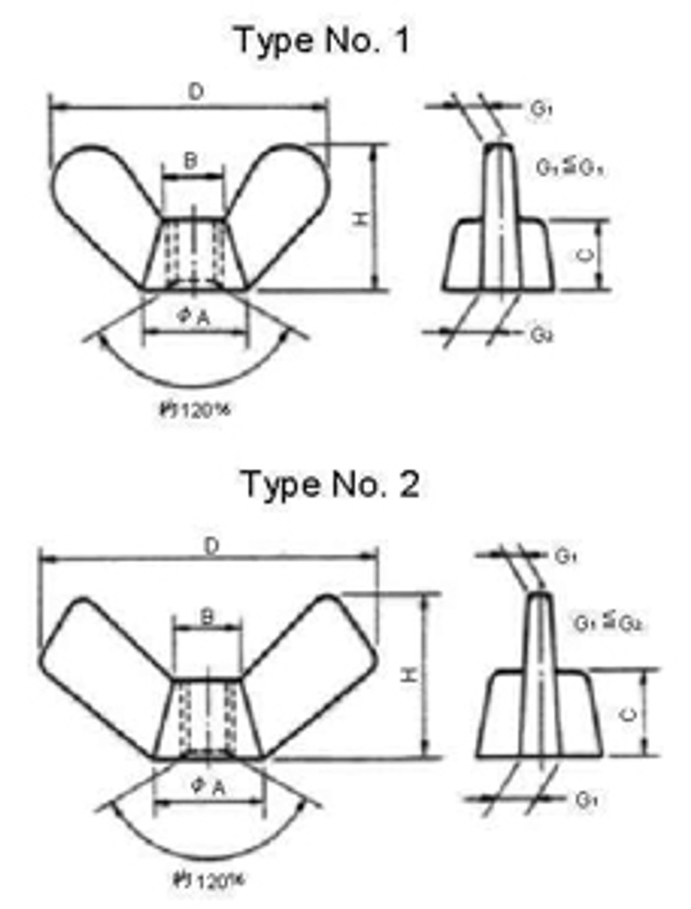 IMPA 693001 BUTTERFLY NUT M10 BRASS